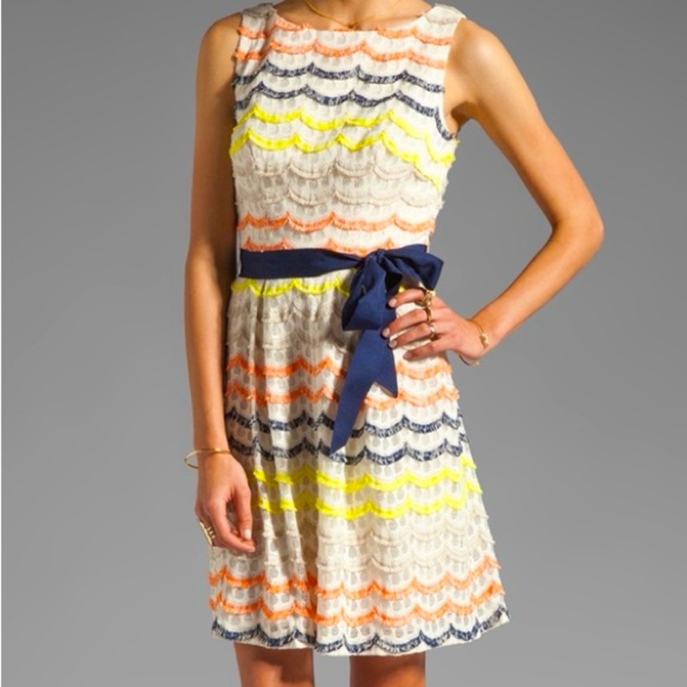 Trina Turk Scalloped Fringe Dress 12
